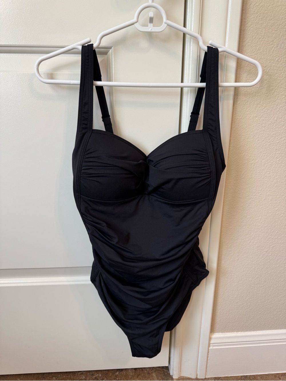 Sea Level Black Twist Front Multifit One-Piece Swimsuit